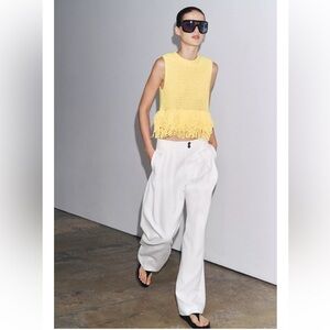 Zara fringe knit top